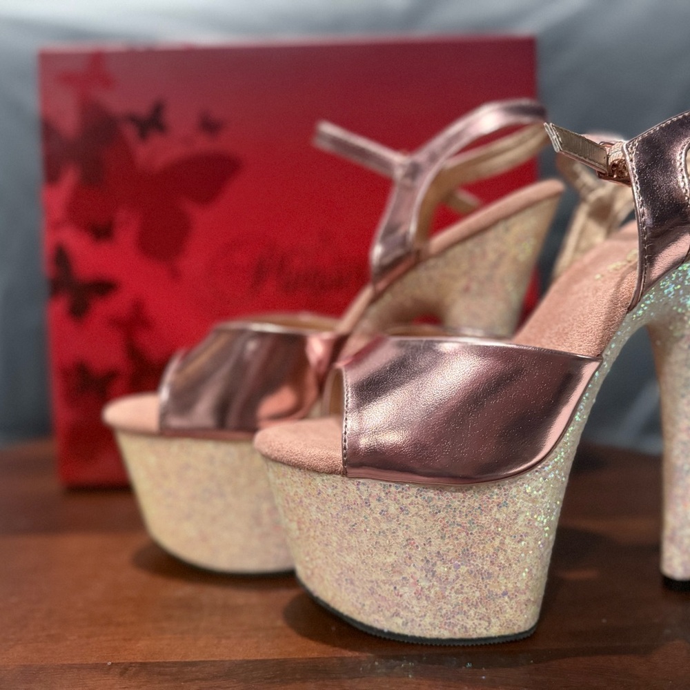 PLEASERS ROSE GOLD OPAL METALLIC GLITTER - Picture 3 of 3